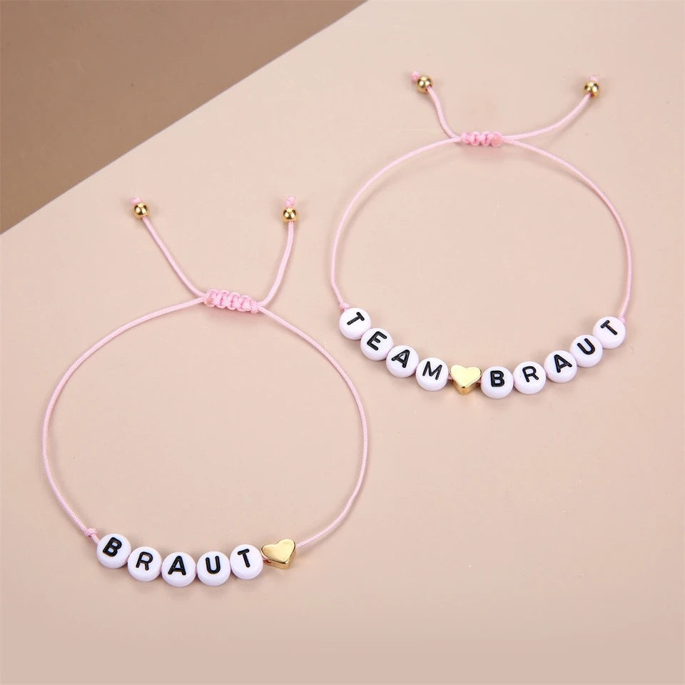 Bride Bridesmaid Letter Party Simple Letters Bracelet