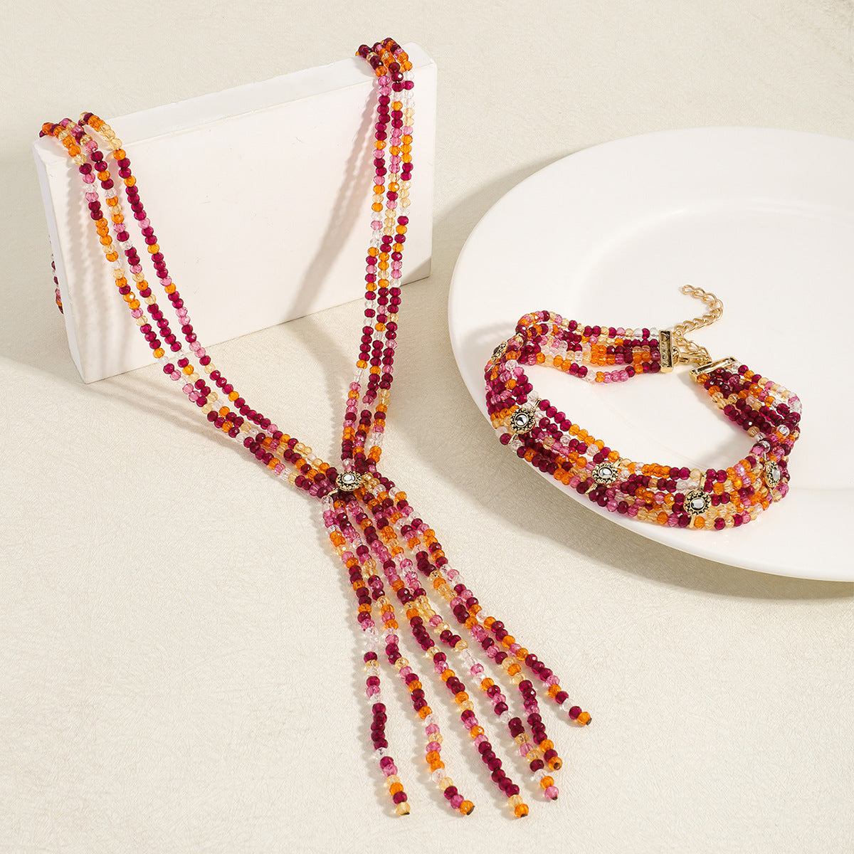 Women's Vintage Handmade Beaded Tassel Fashion Simple Necklaces