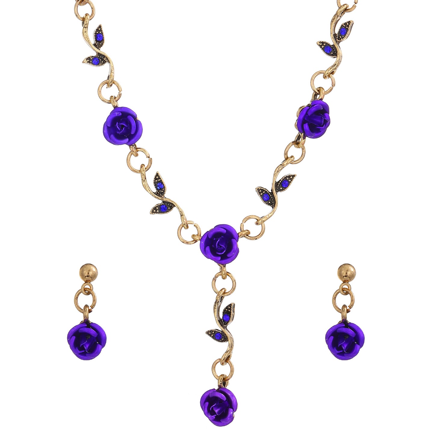 Retro French Rose Flower Female Graceful Personality Necklaces