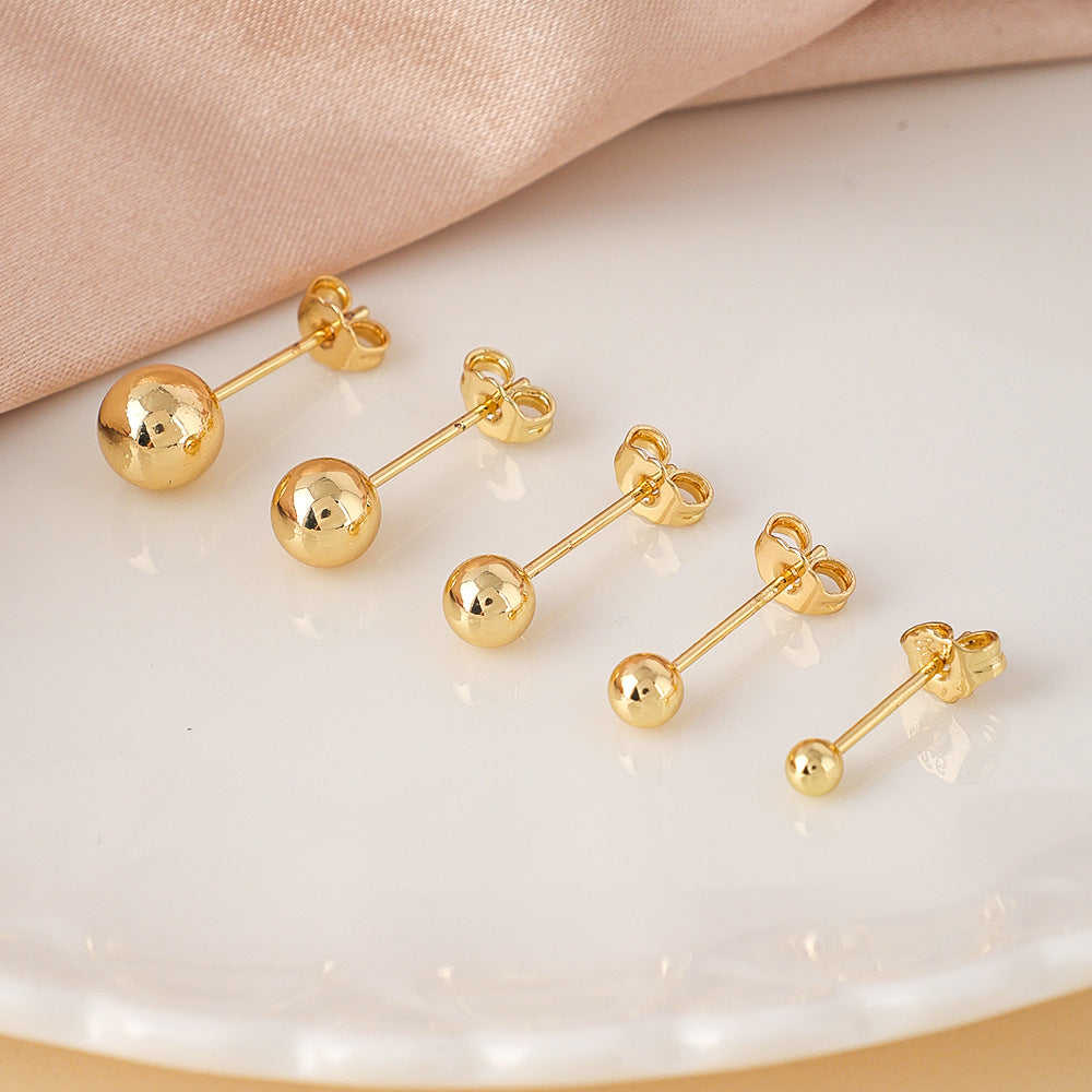 Women's Sier For Hollow Heart-shaped Peach Heart Stud Earrings