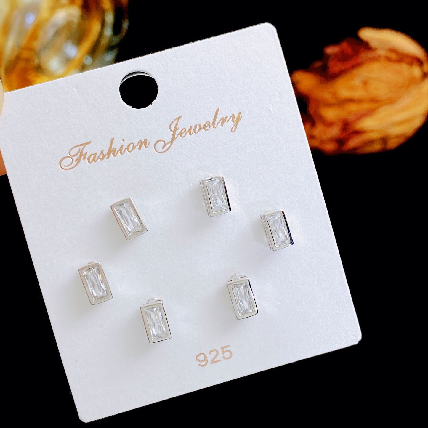 Women's Three Pairs Storage Ear High Sense Earrings