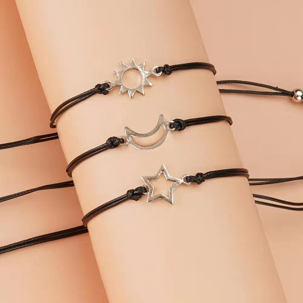 Carte Creative Sun Moon Star Bracelets tissés