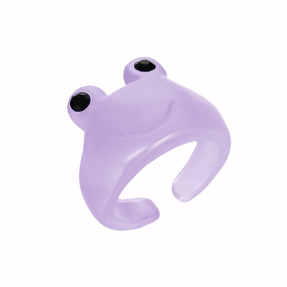 Cartoon Frog Fashion Cute Resin Index Rings