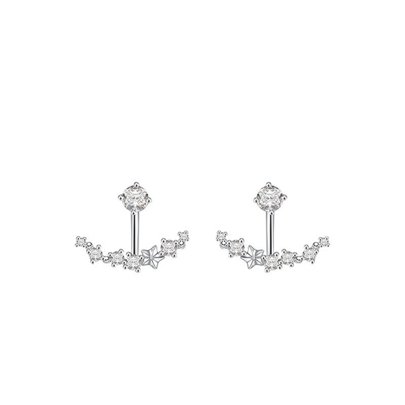 Zircon Female Niche Design Super Flash Personality Earrings