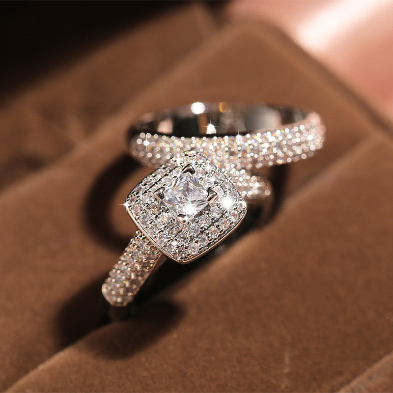 Trendy Women's Luxury Shiny Fashion Wedding Rings