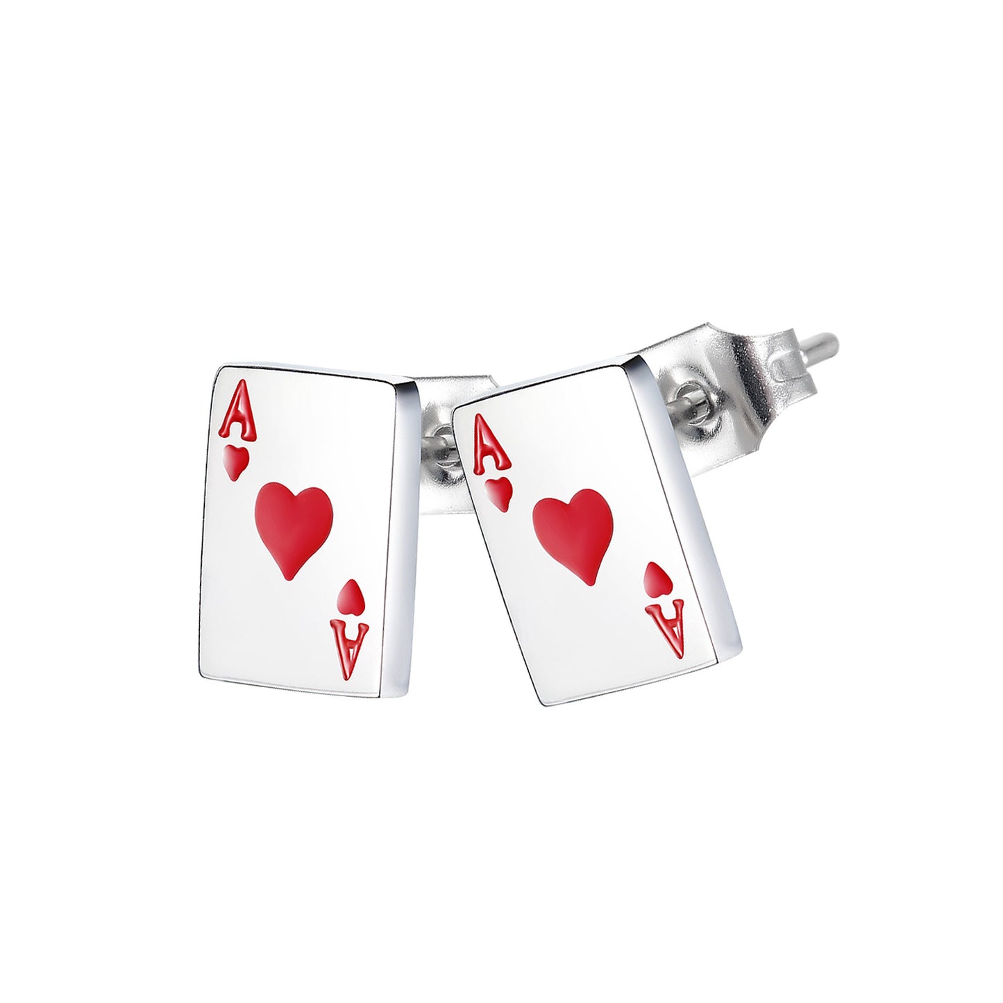 Kreatives Design Poker Ear Fashion Wild Letters Ohrringe