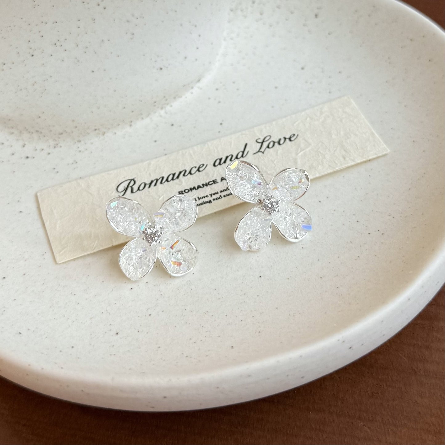 Women's Colorful Crystal Flowers For Light Luxury Minority Design Sense Summer Earrings