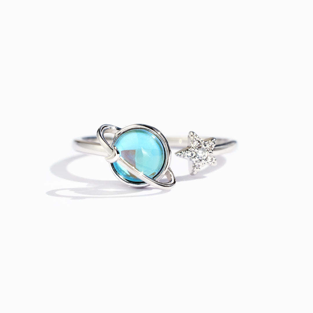 Fingertip Star Moon Earth Female Simple Ring