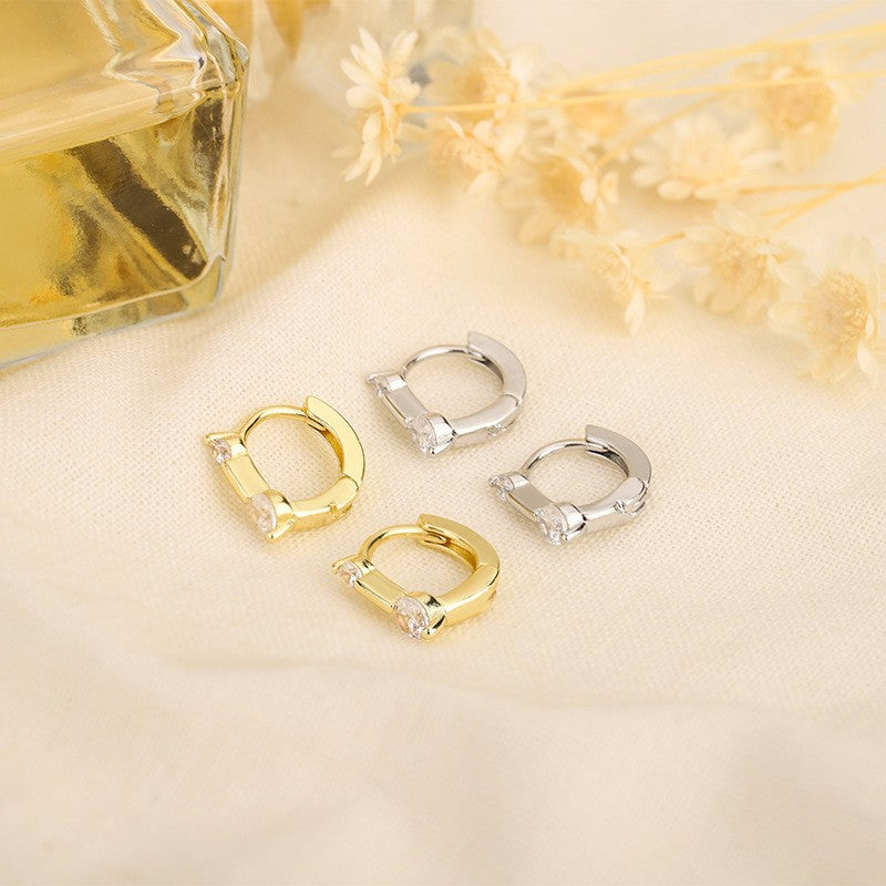 Small Diamond Ear Clip Personality Trendy Earrings