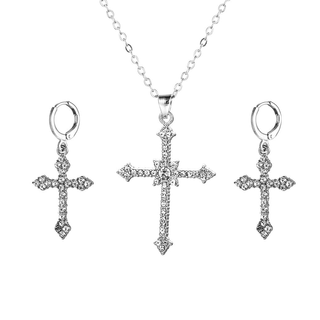 Cross With Diamond Suit And Suite Necklaces