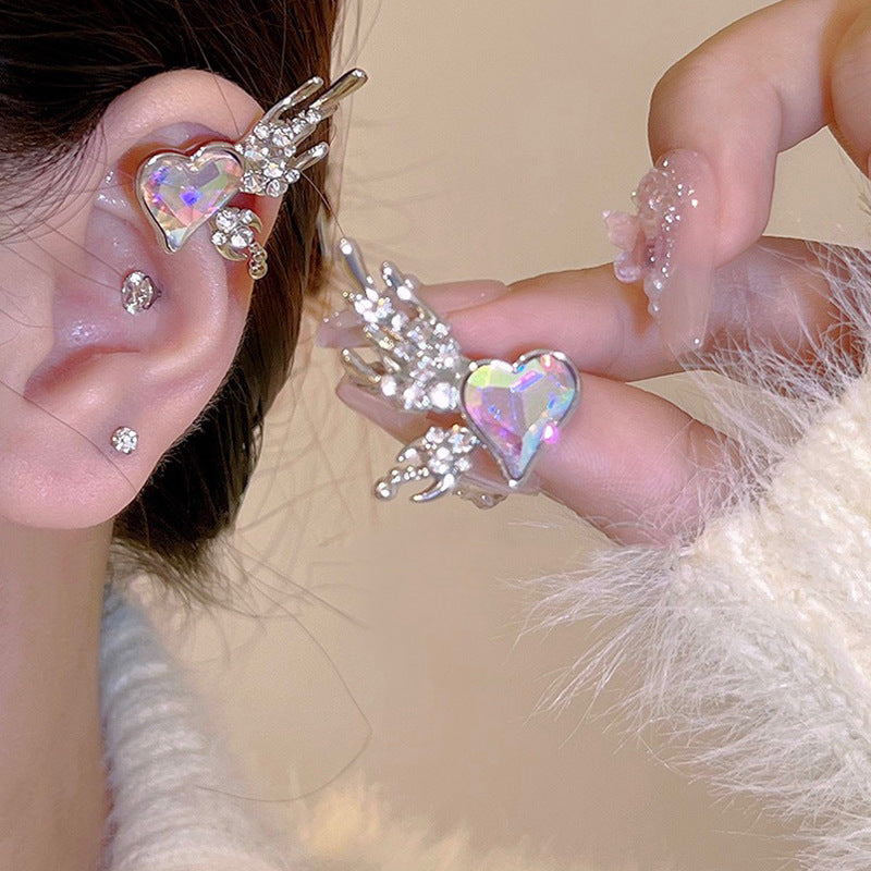 Colorful Lovely Angel Wings Ear Clip Earrings