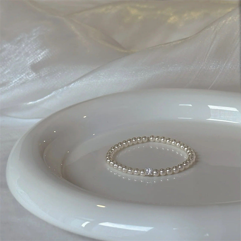 Women's Zircon Pearl Bee Buckle French Vintage Court Bracelets