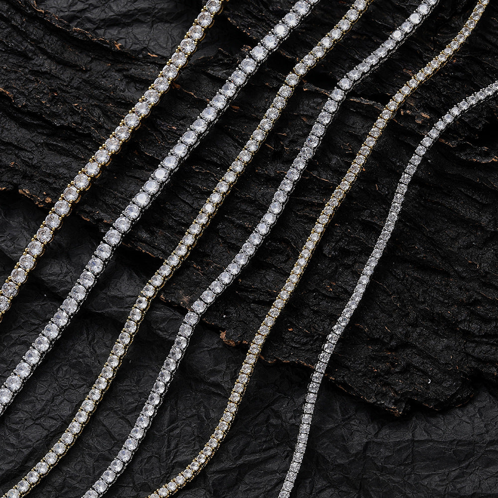 Tennis Chain Copper Micro Inlaid Zircon Single Row Necklace