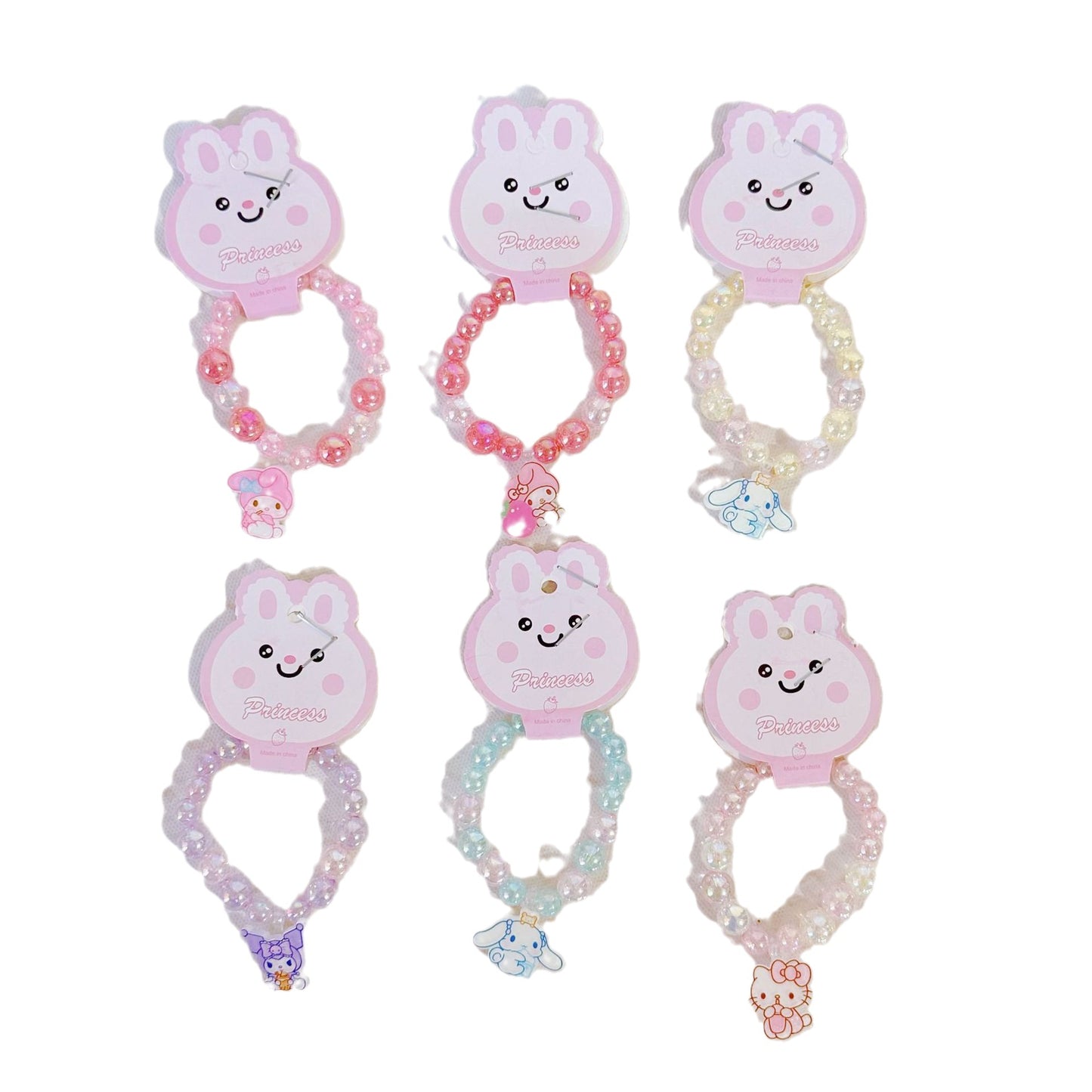 Bracelets de bijoux en forme de clown mignon en perles de dessin animé pour enfants