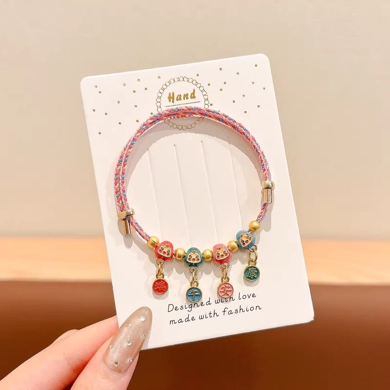 Children's Dragon Boat Festival Colorful Rope Small Hand-woven Line Carrying Strap Bracelet