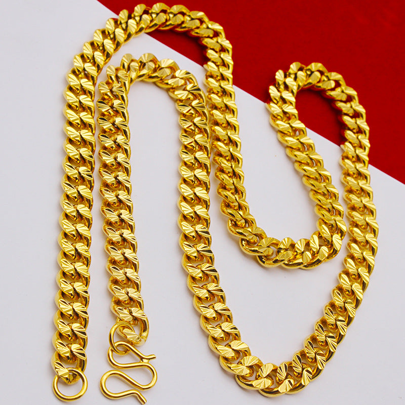 Men's Gold-plated Live Broadcast Alluvial Gold South African Tin Necklace