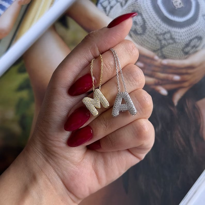 Bubble Balloon Letter English Female Graceful Pendants