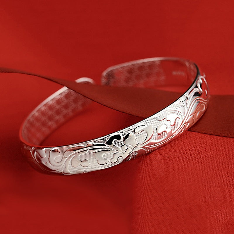 Women's Live White Copper Sier-plated Fashion Retro With Bracelet