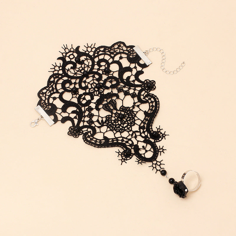 Bracelets d'accessoires en dentelle Lolita de style cour vintage