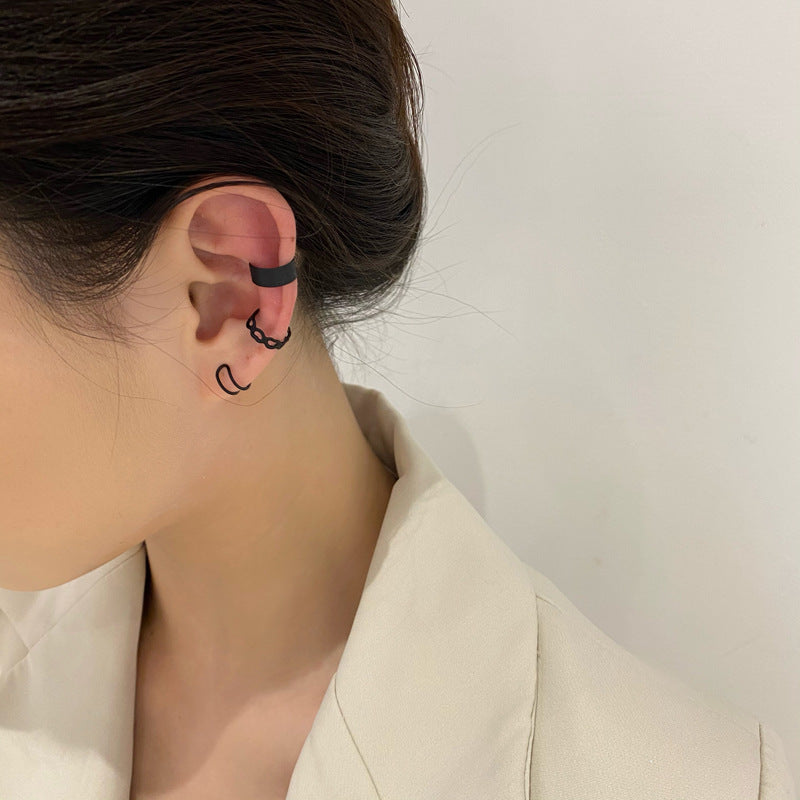 Simple Hollow Dignified Clips Without Pierced Ear Clip