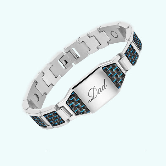 Men's And Simple Personality Curved Carbon Fiber Bracelets