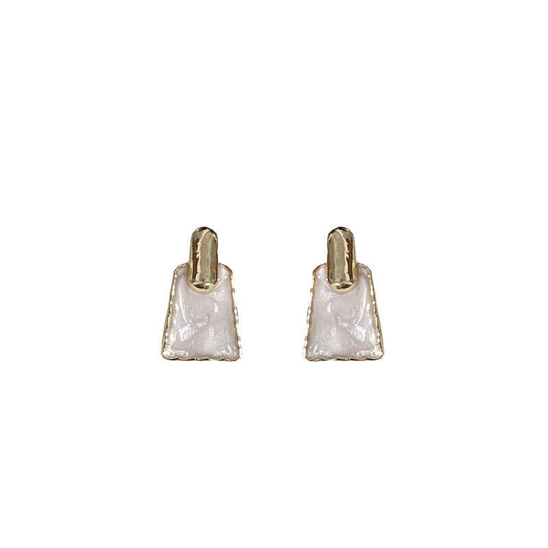 Boucles d'oreilles simples pour femmes, conception de niche d'huile avec goutte d'aiguille