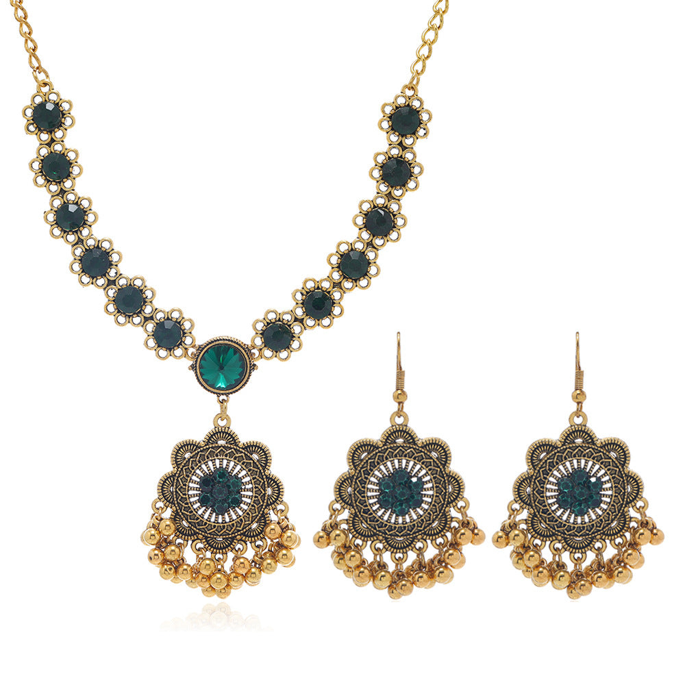 Style Pearl Zircon High Profile Retro Water Jewelry Set