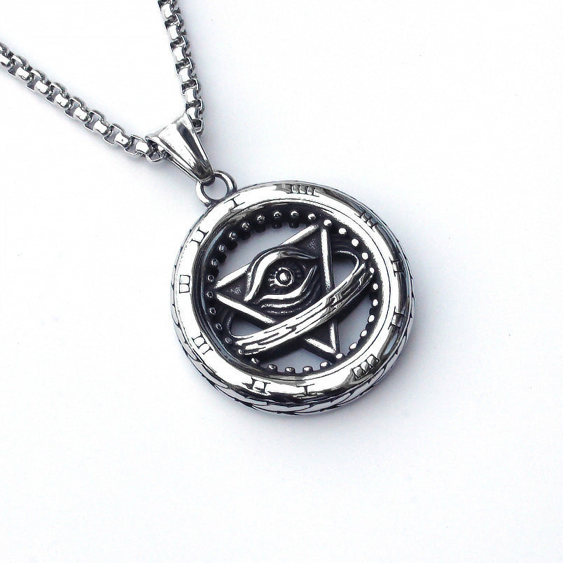 Men's Punk Titanium Steel Skull Personality Retro Domineering Necklace