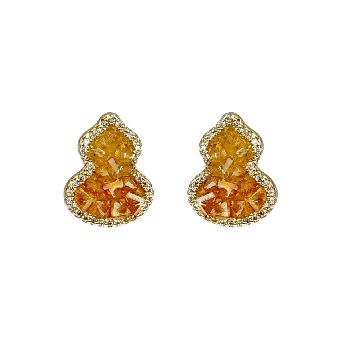 Women's Gradient Crystal Gourd For Light Luxury Earrings