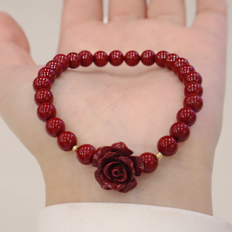 Ore Cinnabar Female Rose Jewelry Gift Bracelets