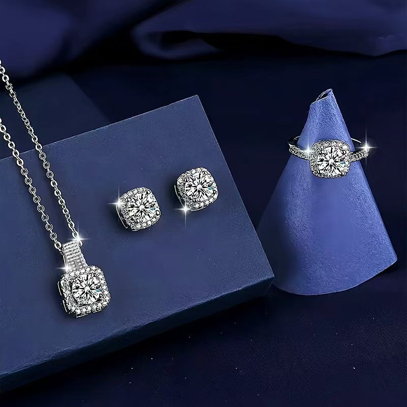 Bag Diamond Female Karat Clavicle Chain Live Necklace
