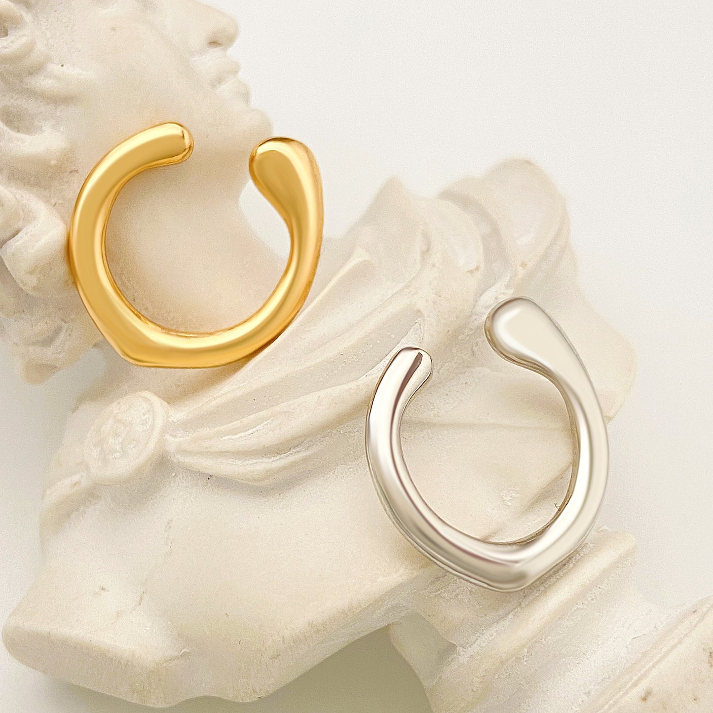 Irregular Lava Wind Shaped Open Alloy Ear Clip
