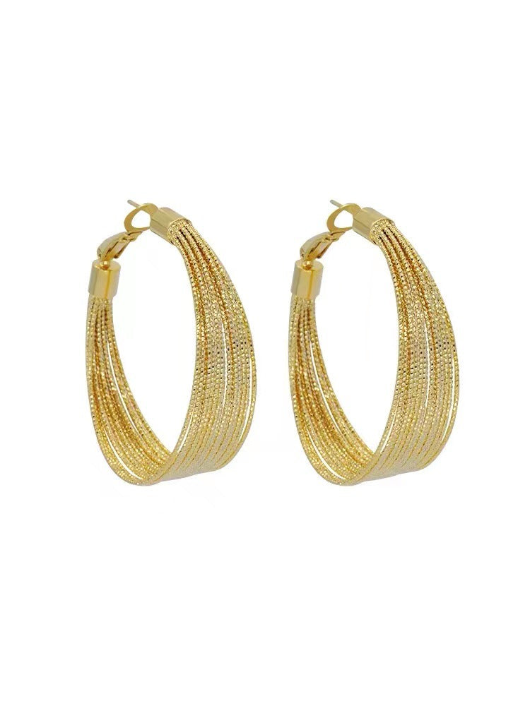 Exaggerated Big Circle Female Ear Temperamental Earrings