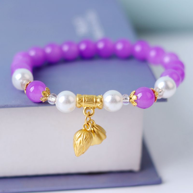 Lotus Seedpod Seed Vietnam Placer Gold Peace Bracelets