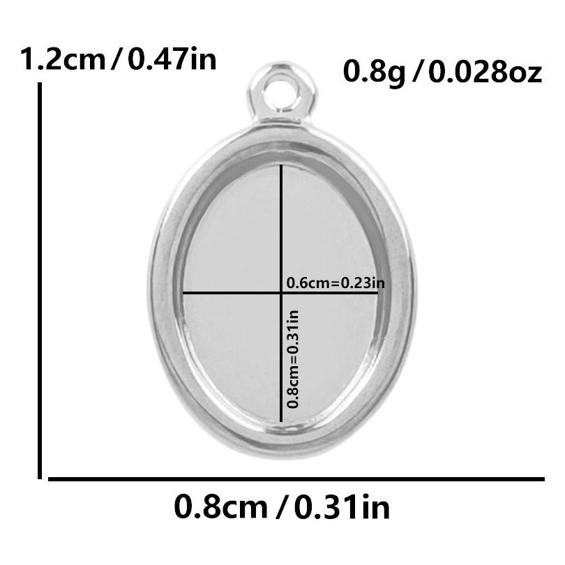Stainless Steel Oval Dial Parts Handmade Vacuum Necklace