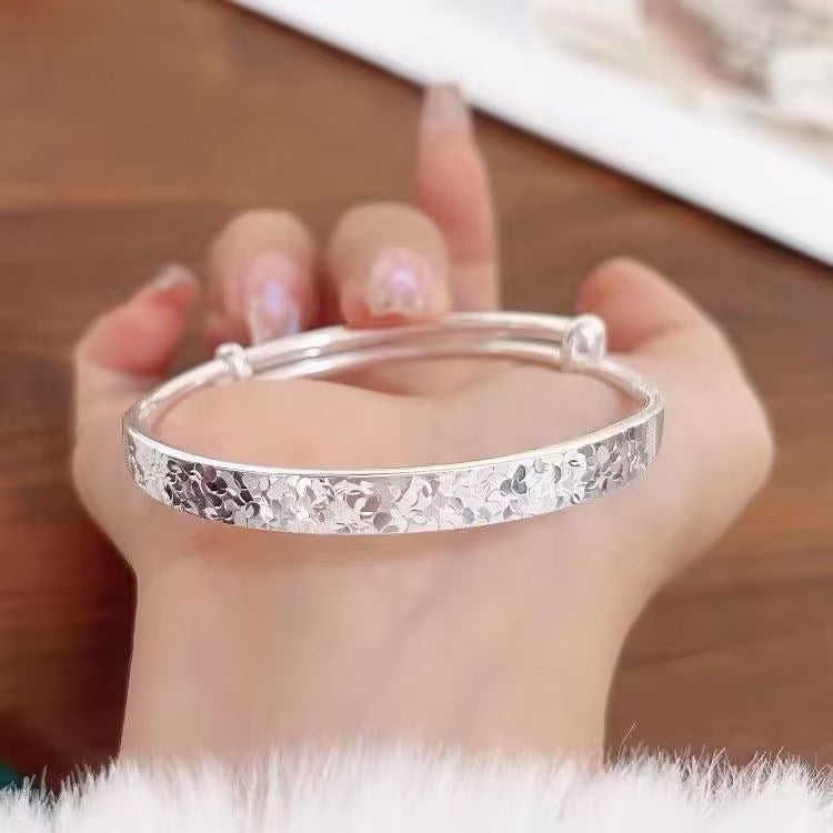 Women's Mush Ice Push-pull Fashion Temperament Crushed Pattern Solid Bracelets
