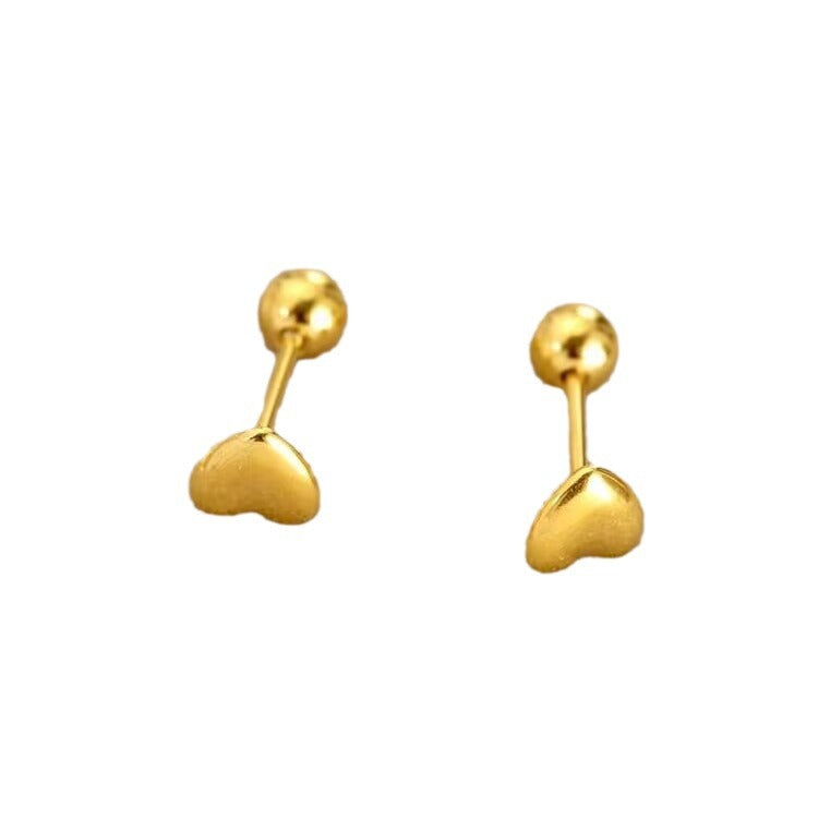 Women's Light Luxury Titanium Steel Fu Character Ethnic Earrings