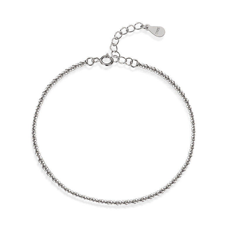 Bracelets étincelants simples en argent sterling pour femmes, chou-fleur étoilé