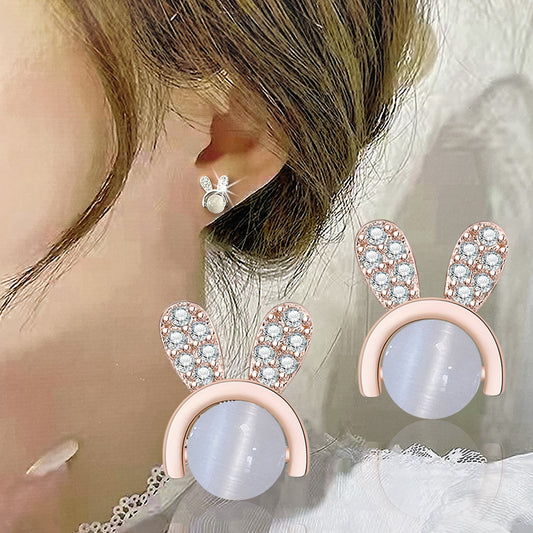 Boucles d'oreilles polyvalentes en pierre opale pour femmes, bijoux