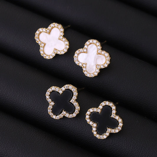 Women's Light Luxury Temperament High-grade Lucky Four-leaf Clover For Earrings