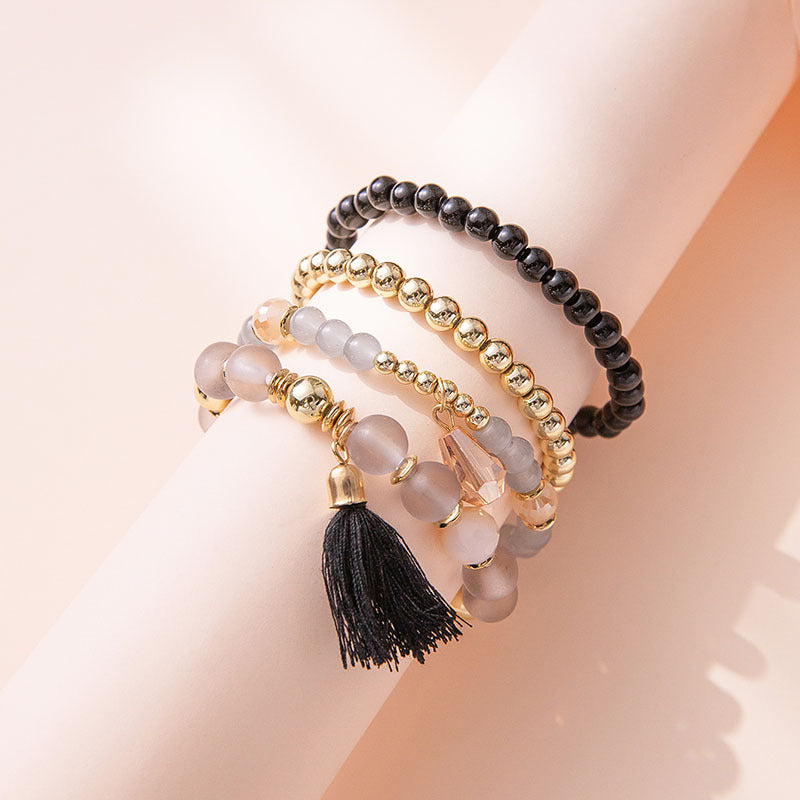 Women's Tassel Micro Glass Bead Design Sense Niche Bracelets