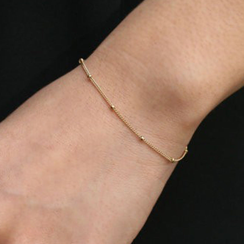 Popular Cold Style Simple Metal Chain Fashion Female Bracelet