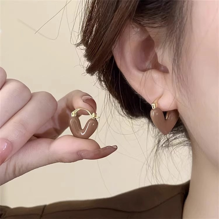 Color Female Niche Design Advanced French Stud Earrings