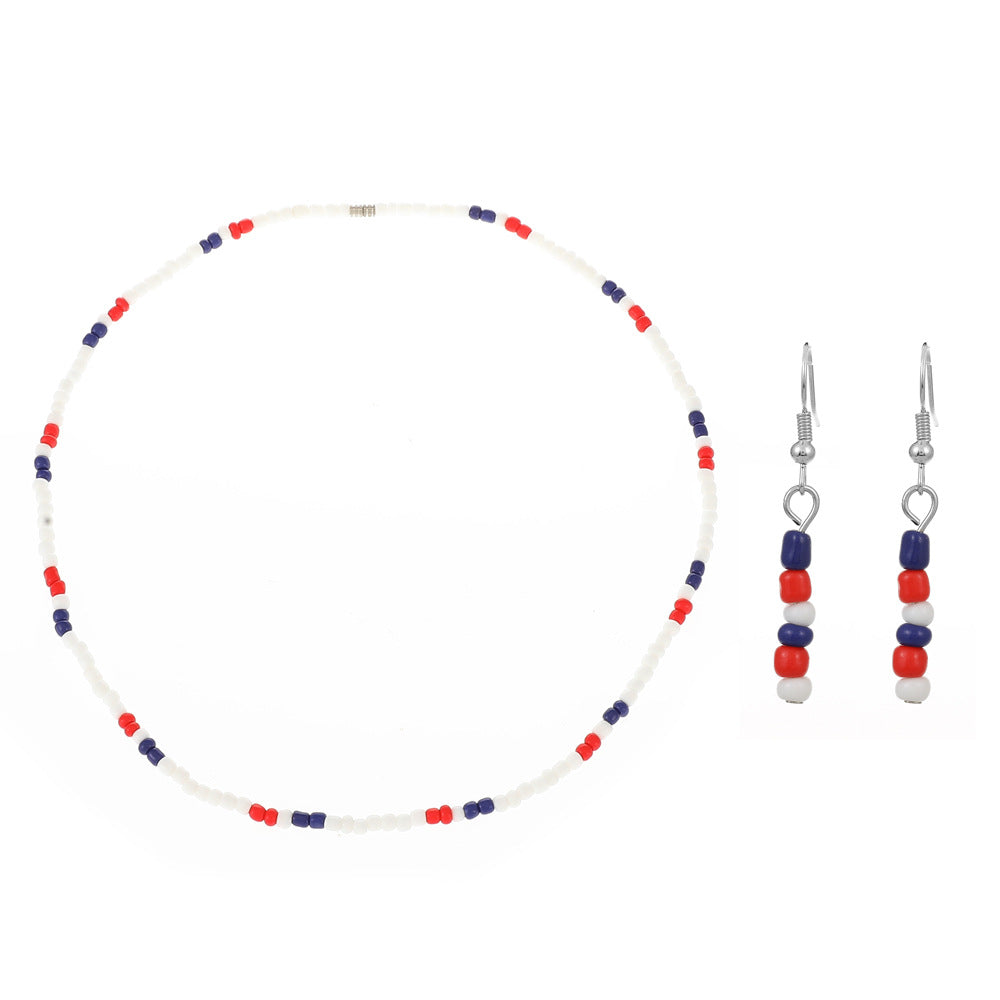 Ethnic Style Bead Combination Bohemian Personality Color Beaded Jewelry Set
