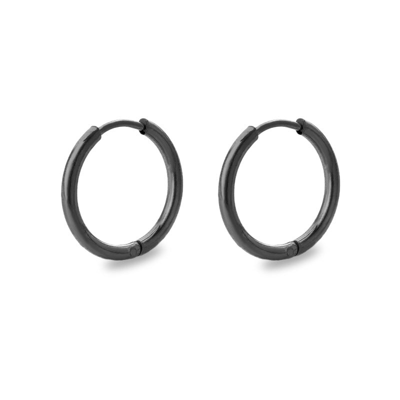 Titanium Steel Stainless Coil Trendy Arc Glossy Ear Buckle