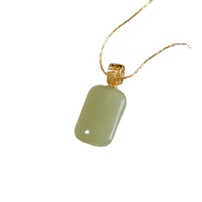 Jade Female Lucky Light Luxury Minority Gilded Pendants