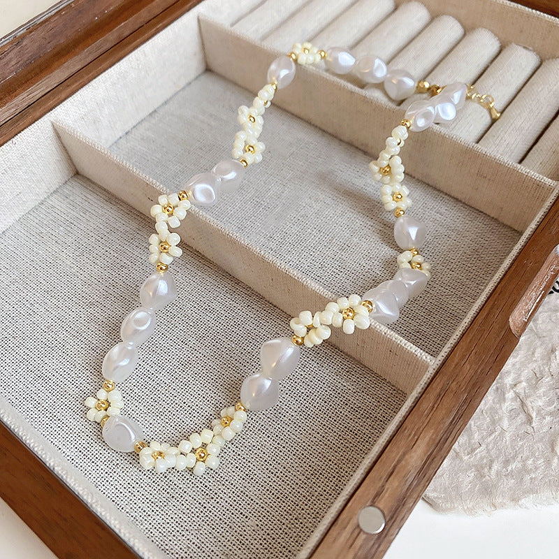 Women's Style Flower Beaded Love For Unique Necklaces