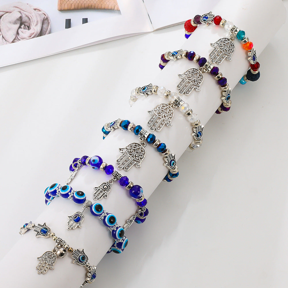 Blue Devil's Eye Resin Ball Fatima Bracelets