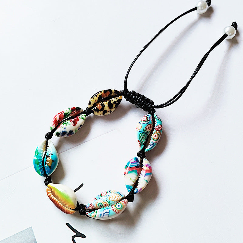 Shell Woven Wax Line Hand-woven Painted Bracelets