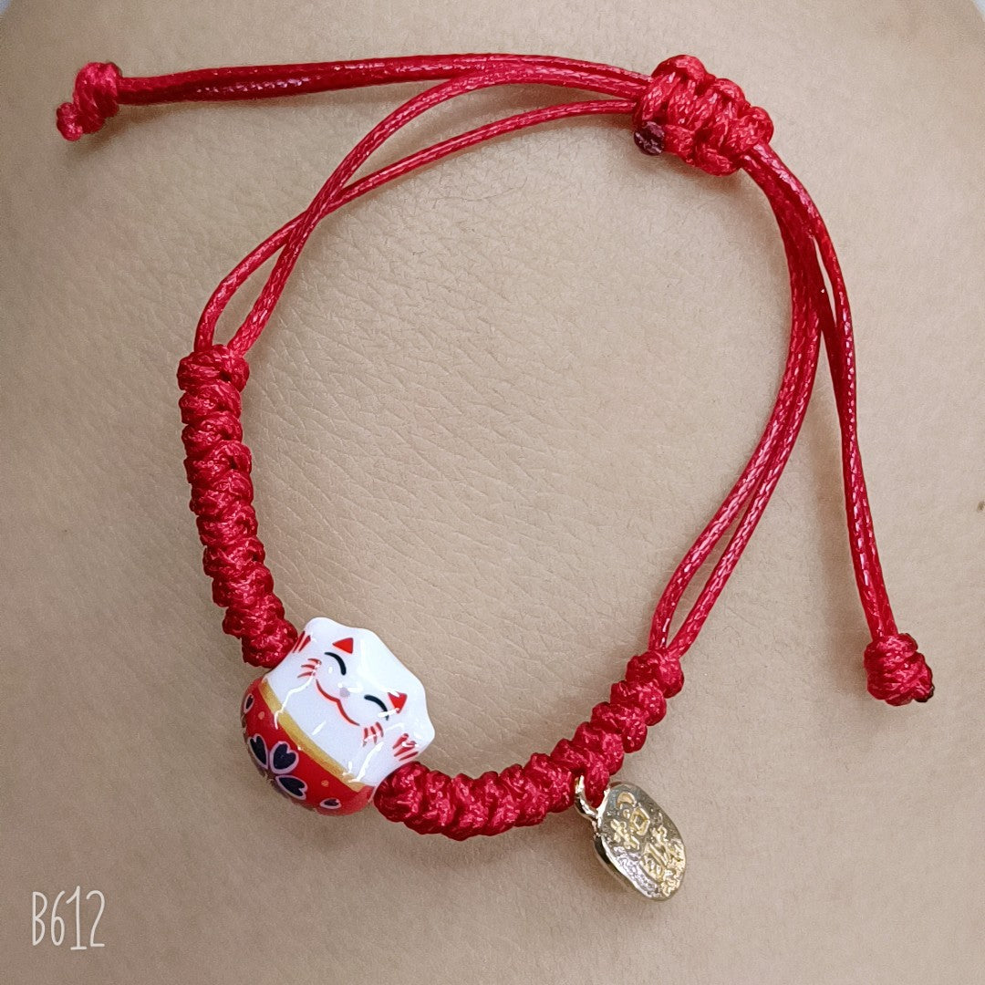 Bracelet de cheville en corde rouge en cristal de jade, deux bracelets